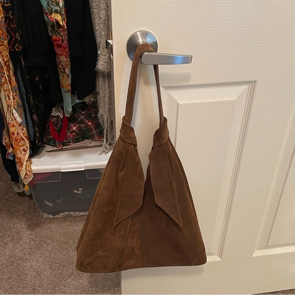 Divina Firenze Brown Suede Tote